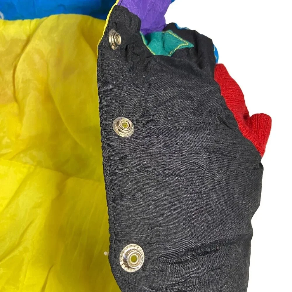 #6205 Dog Winter Jacket Nylon multi Color with Hood and Snaps 24 inch chest